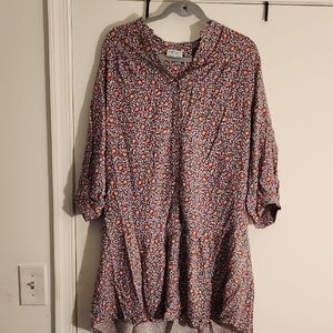 ANNA KAY Multicolor Floral Long Sleeve Dress